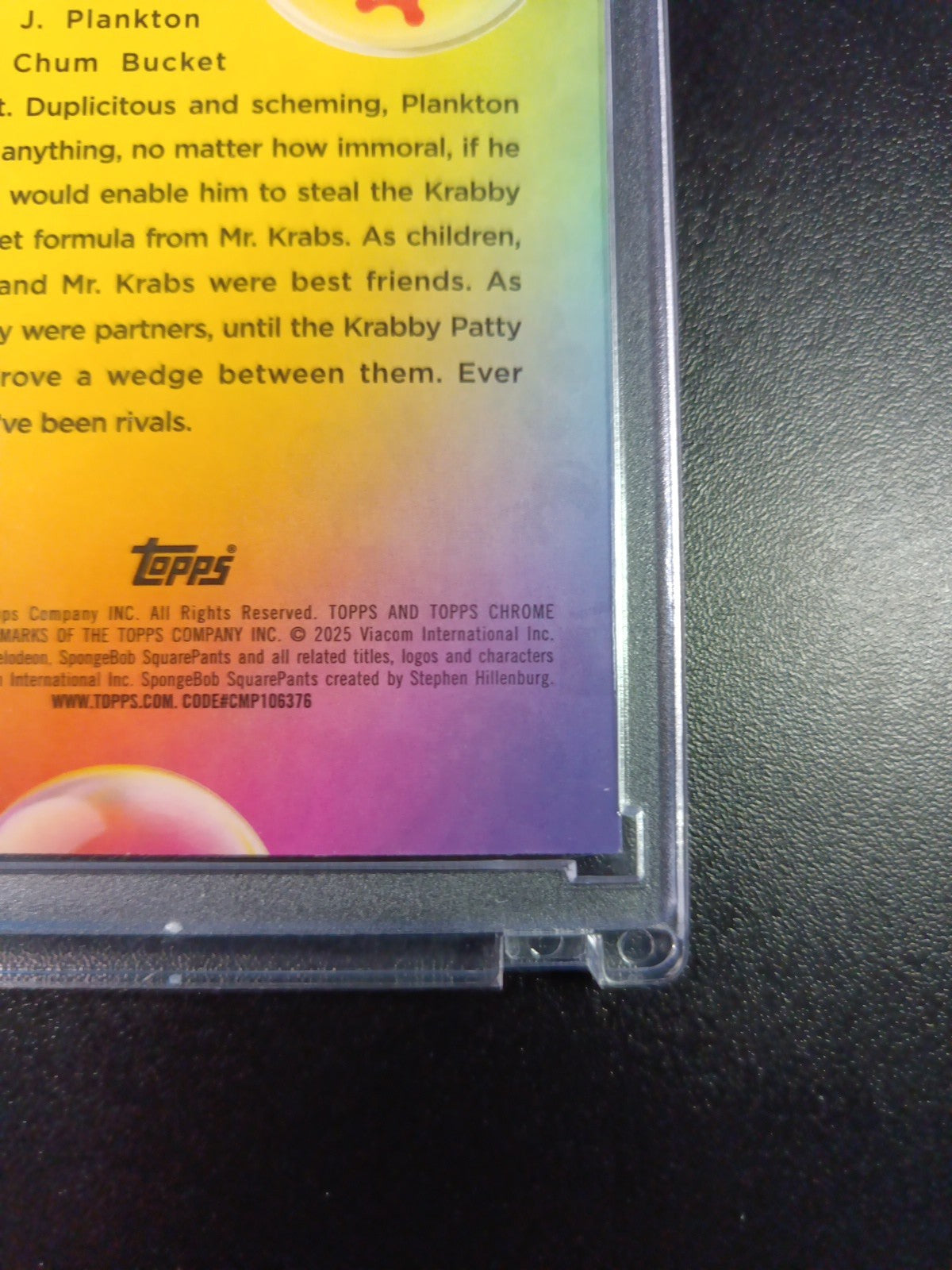 SpongeBob #/199 Plankton Aqua Green Wave Prizm Refractor Topps Chrome 2025