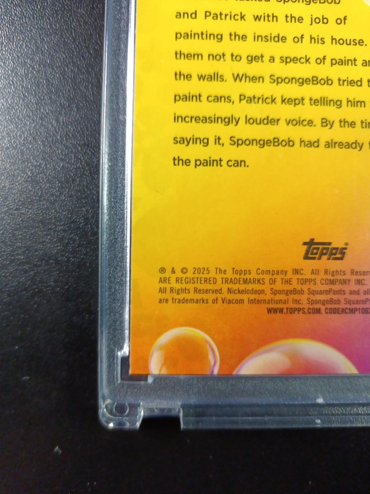 SpongeBob # 20/175 Silver Wave Refractor Patrick Careful SpongeBob Card /175