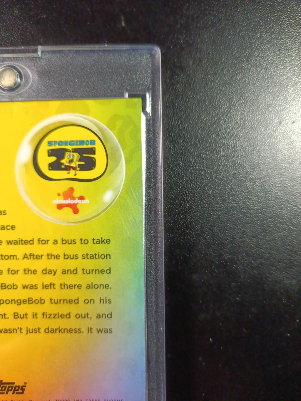 SpongeBob 113/199 This Is Advanced Darkness Aqua Lava Refractor Card Topps /199