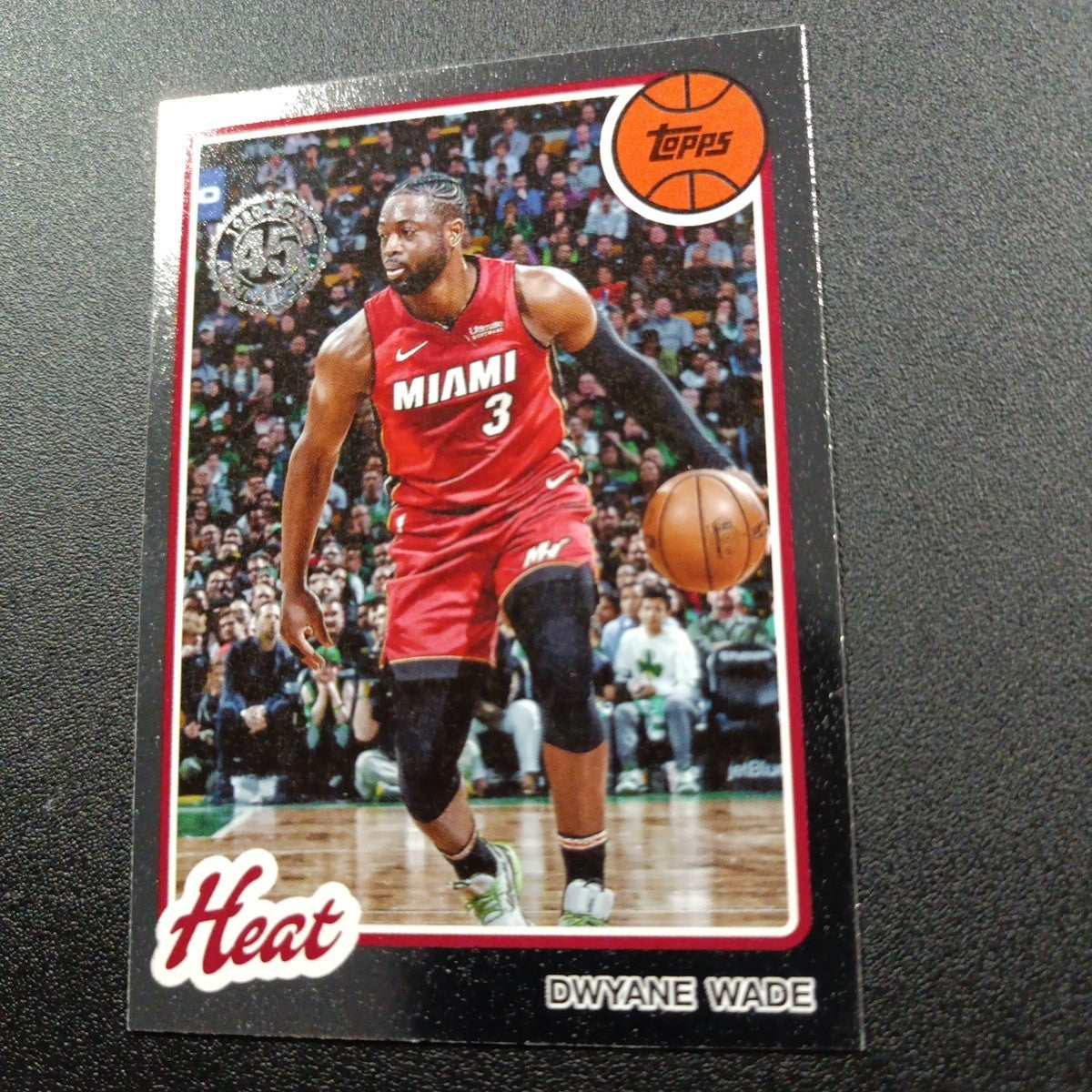 2025-26 Topps Basketball Card Dwyane Wade Silver Foil 45th Anniversary