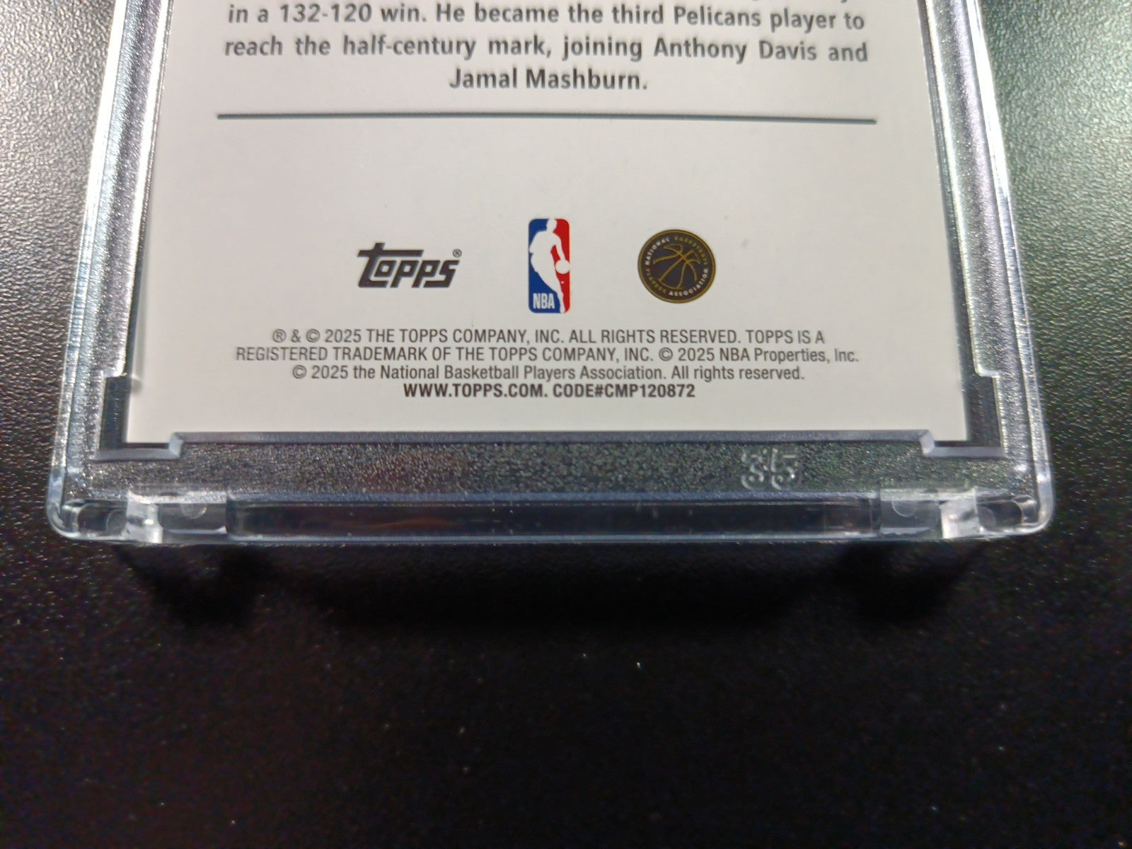 /99 Aj McCollum Season Tip Off Green Logofractor Card 2025-26 Topps Basketball