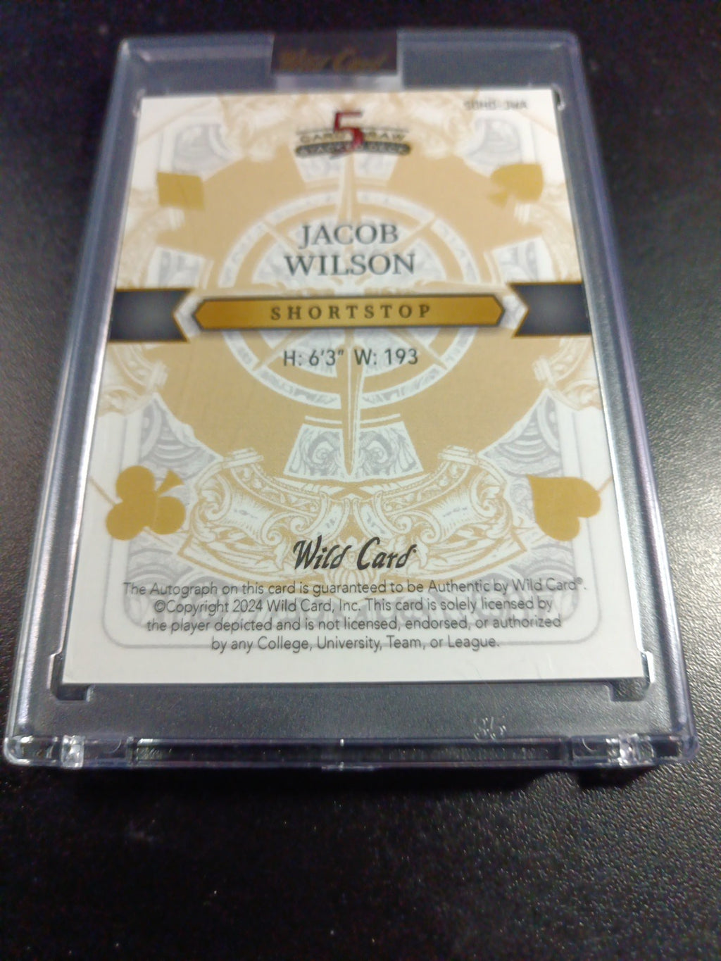 RARE # 1/1 Autograph Jacob Wilson Rainbow Prizm Rookie Baseball Wild Card /1