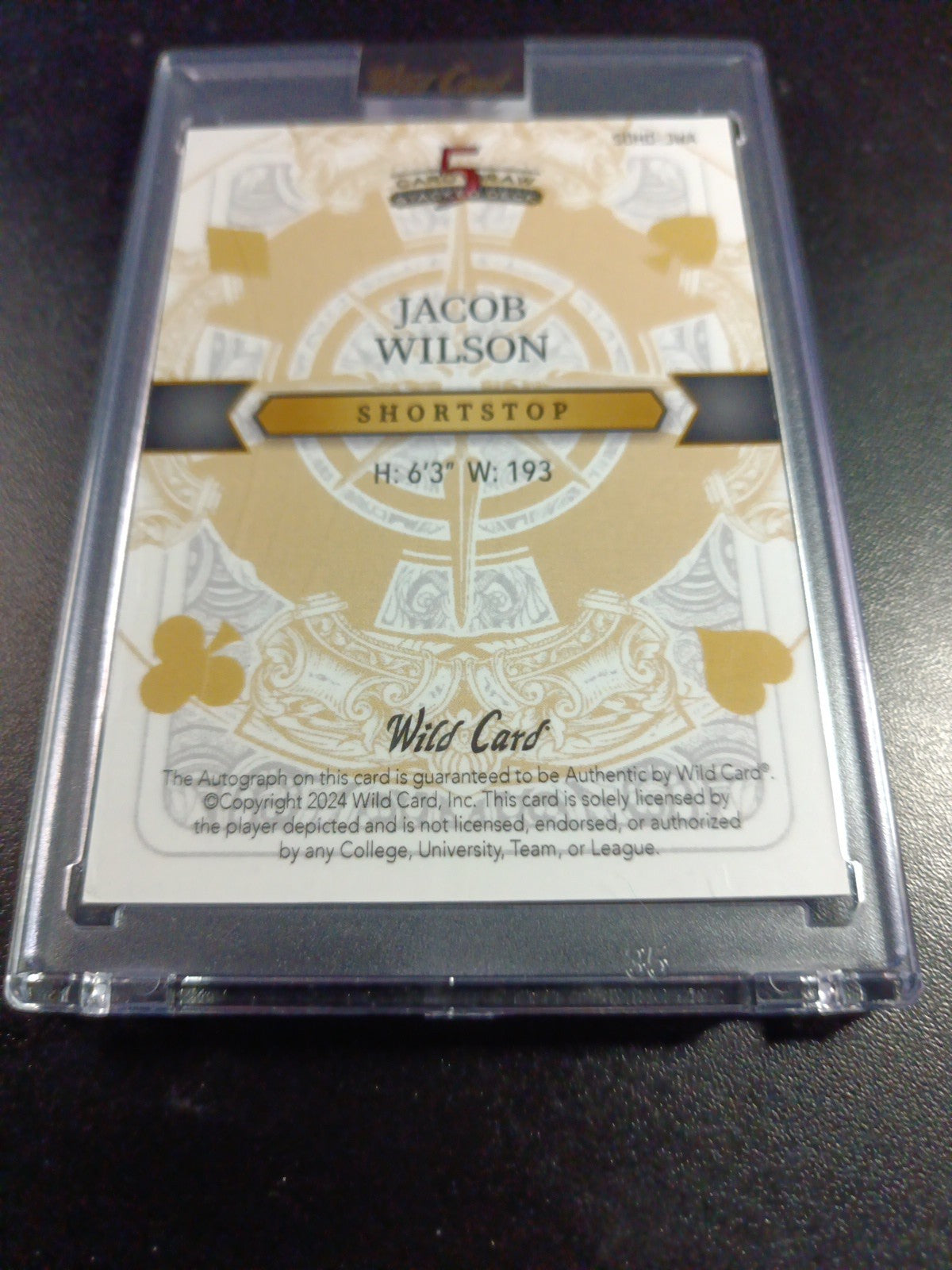 RARE # 1/1 Autograph Jacob Wilson Rainbow Prizm Rookie Baseball Wild Card /1