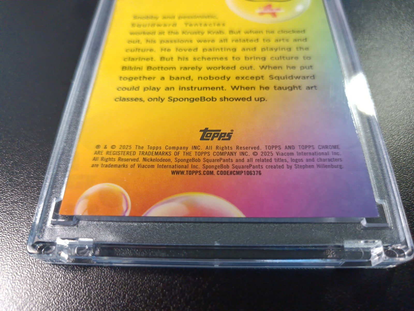 SpongeBob /150 Blue Refractor Squidward Tentacles Krusty Krab Topps 2025 Card