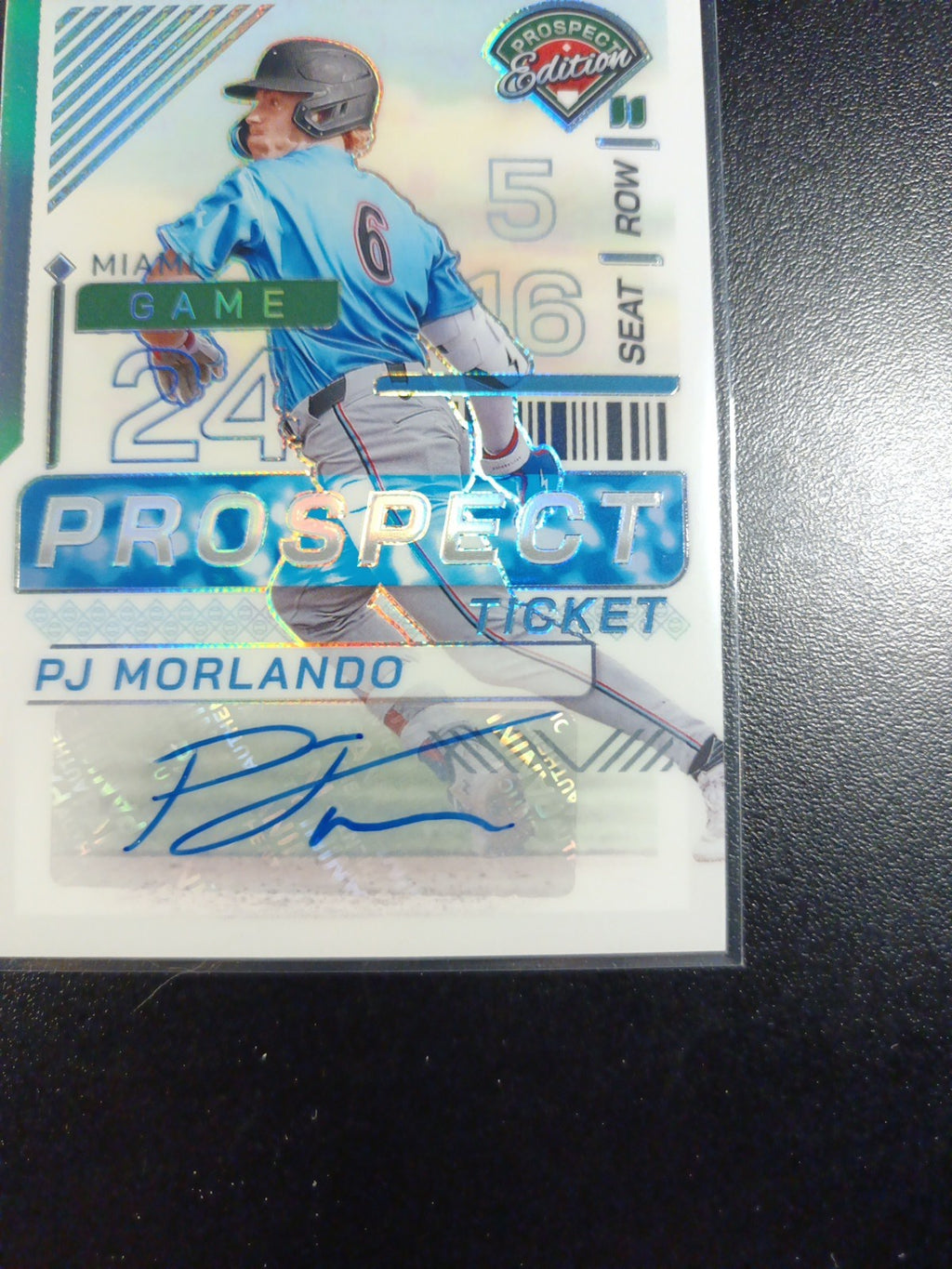 Autograph PJ Morlando Miami Marlins Rookie Baseball Card Panini Prospects 2024