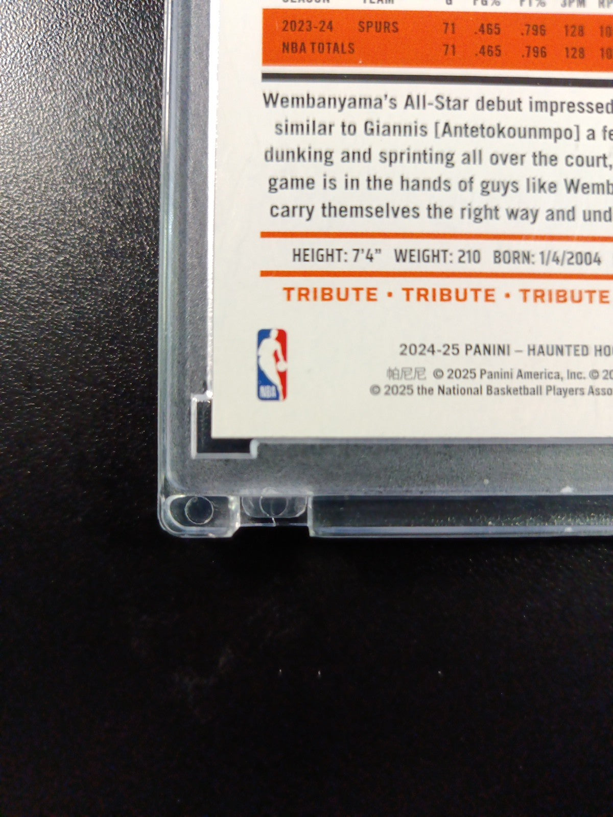 Green Slime Wembanyama NBA Haunted Hoops Panini 2024-25 Basketball Card Spurs 