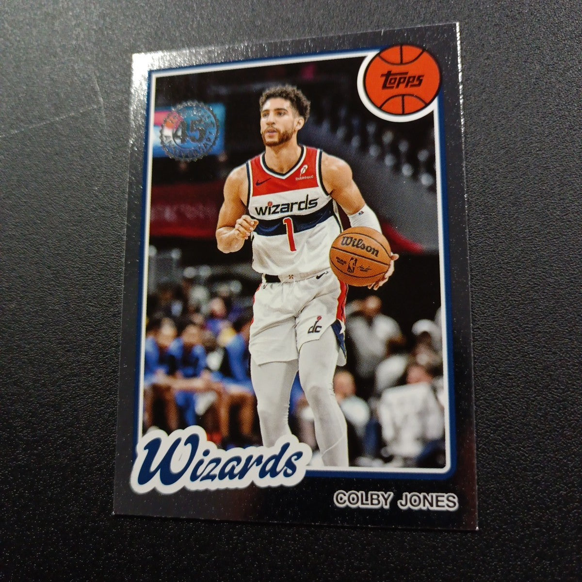 2025-26 Topps Basketball Card Colby Jones Silver Foil 45th Anniversary