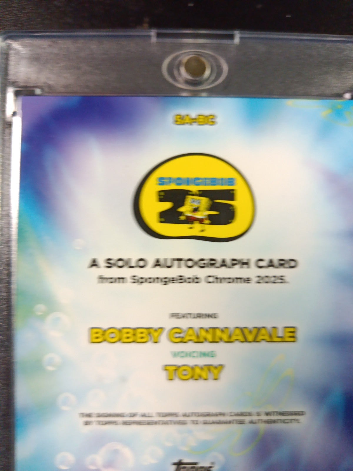 SpongeBob Refractor Autograph Tony Bobby Cannavale Card Topps Case Hit