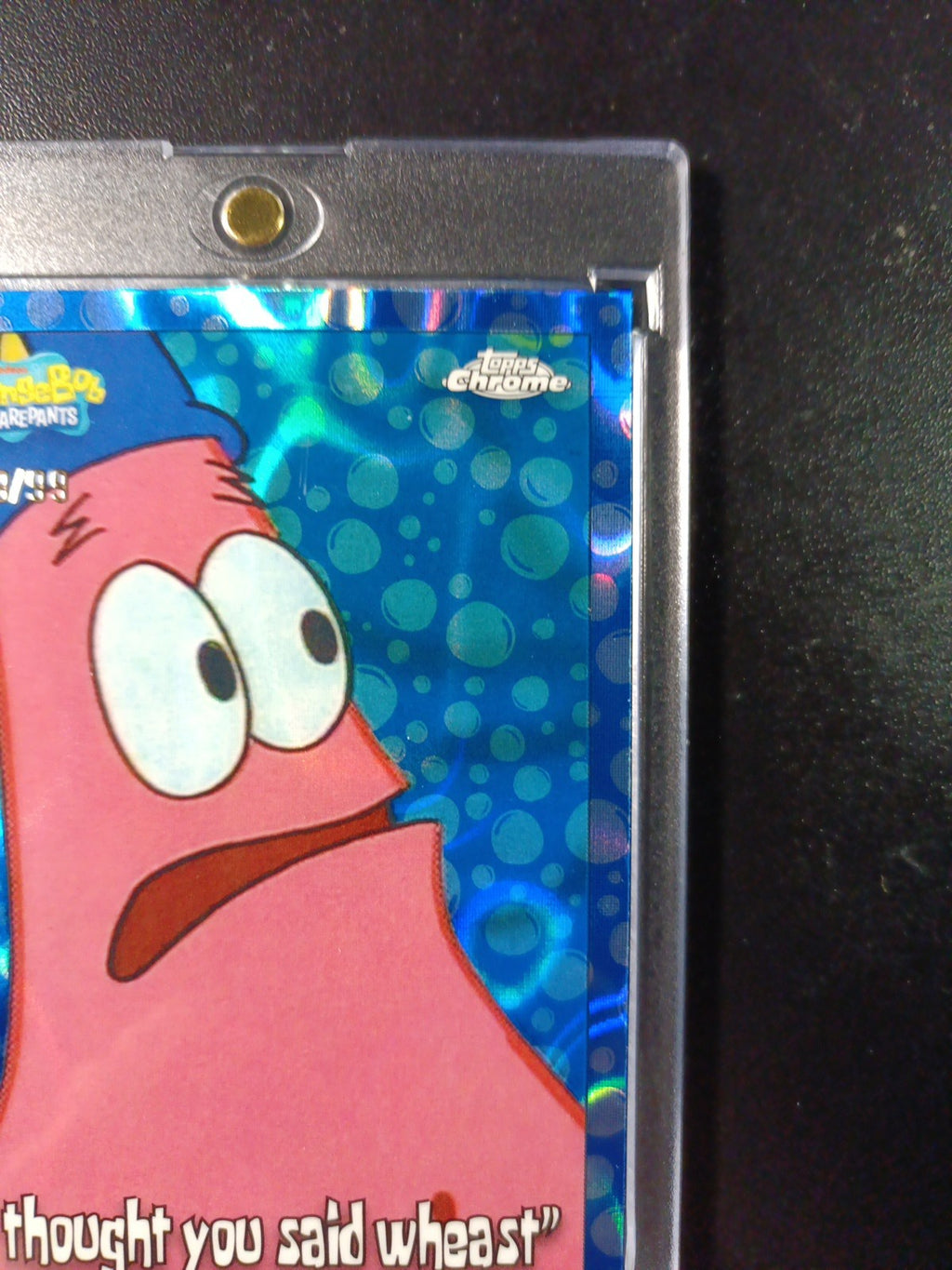 SpongeBob #29/99 Blue Bubble Refractor Patrick I Thought You Said Wheast Card 