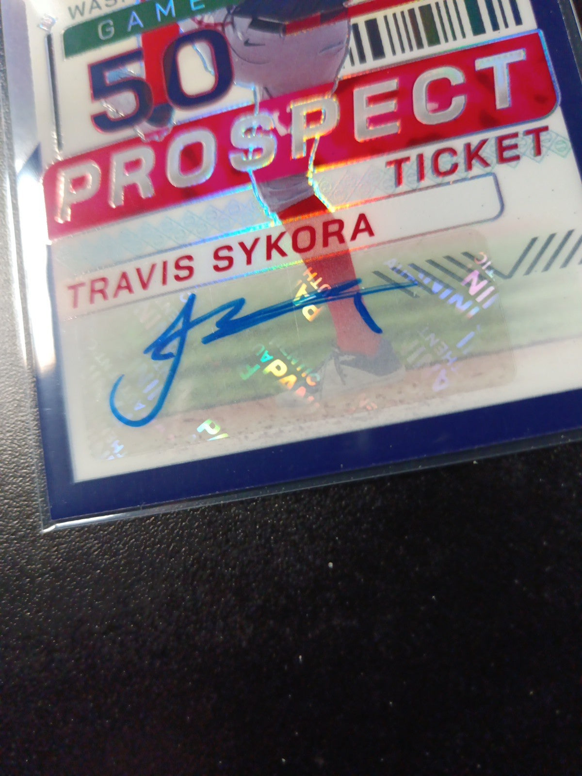 Prizm # /125 Autograph Travis Sykora Panini Prospect 24 Rookie Baseball Card MLB
