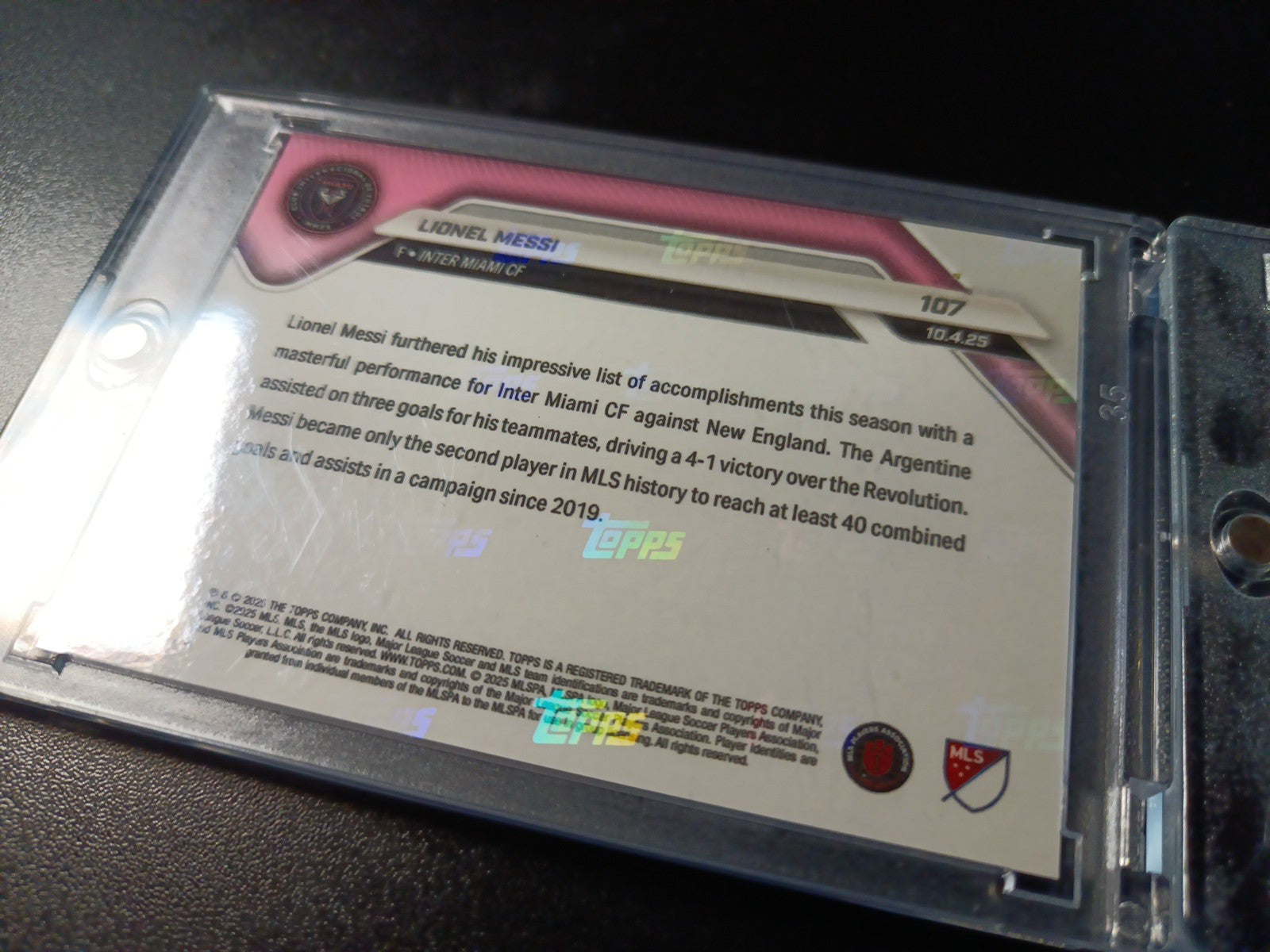 # /25 Lionel Messi Orange Foil Topps Now  Variant & Base Card 107 Soccer 2025