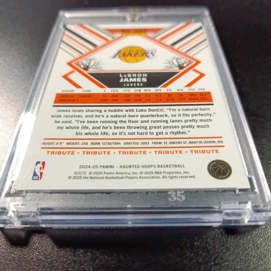 /399 LeBron James Green Bat Holo Haunted Hoops 2024-25 Basketball Card Lakers