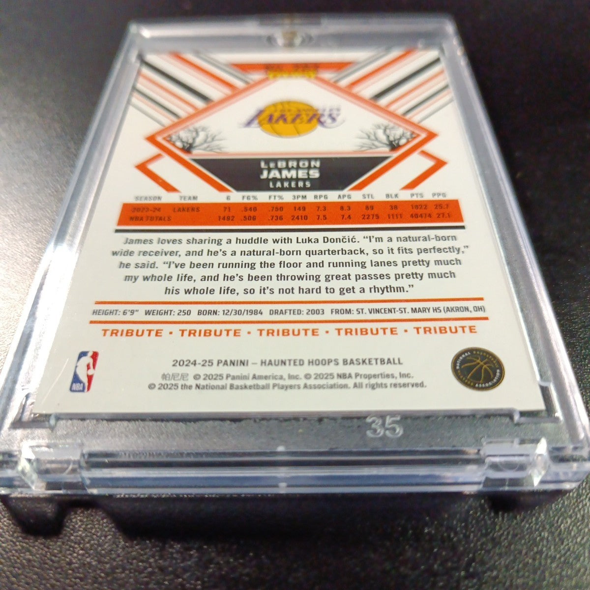 /399 LeBron James Green Bat Holo Haunted Hoops 2024-25 Basketball Card Lakers