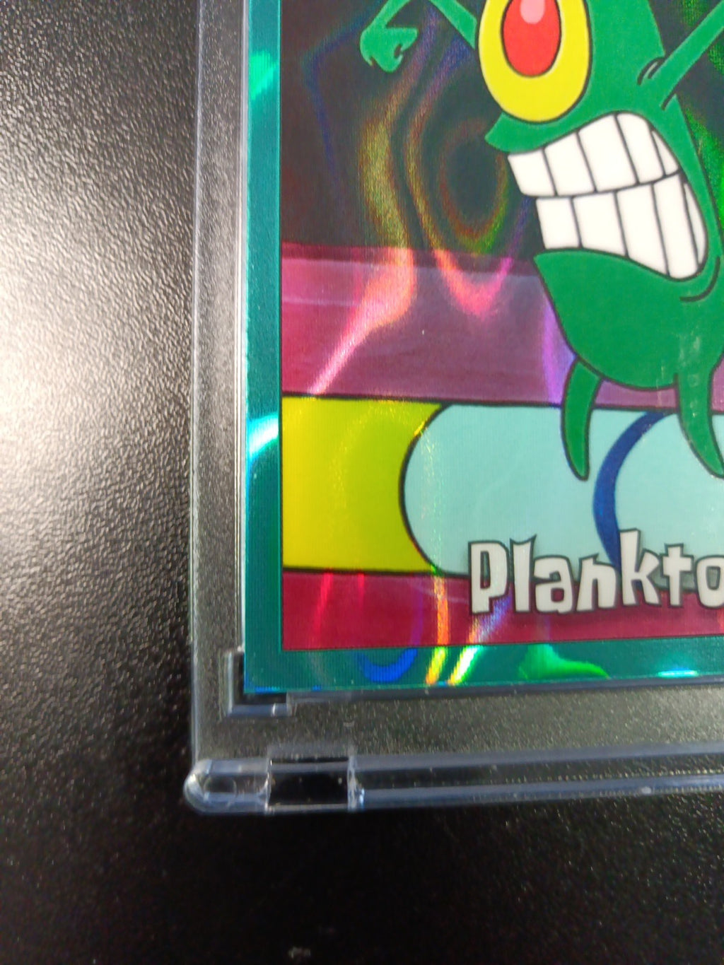 SpongeBob #/199 Plankton Aqua Green Wave Prizm Refractor Topps Chrome 2025