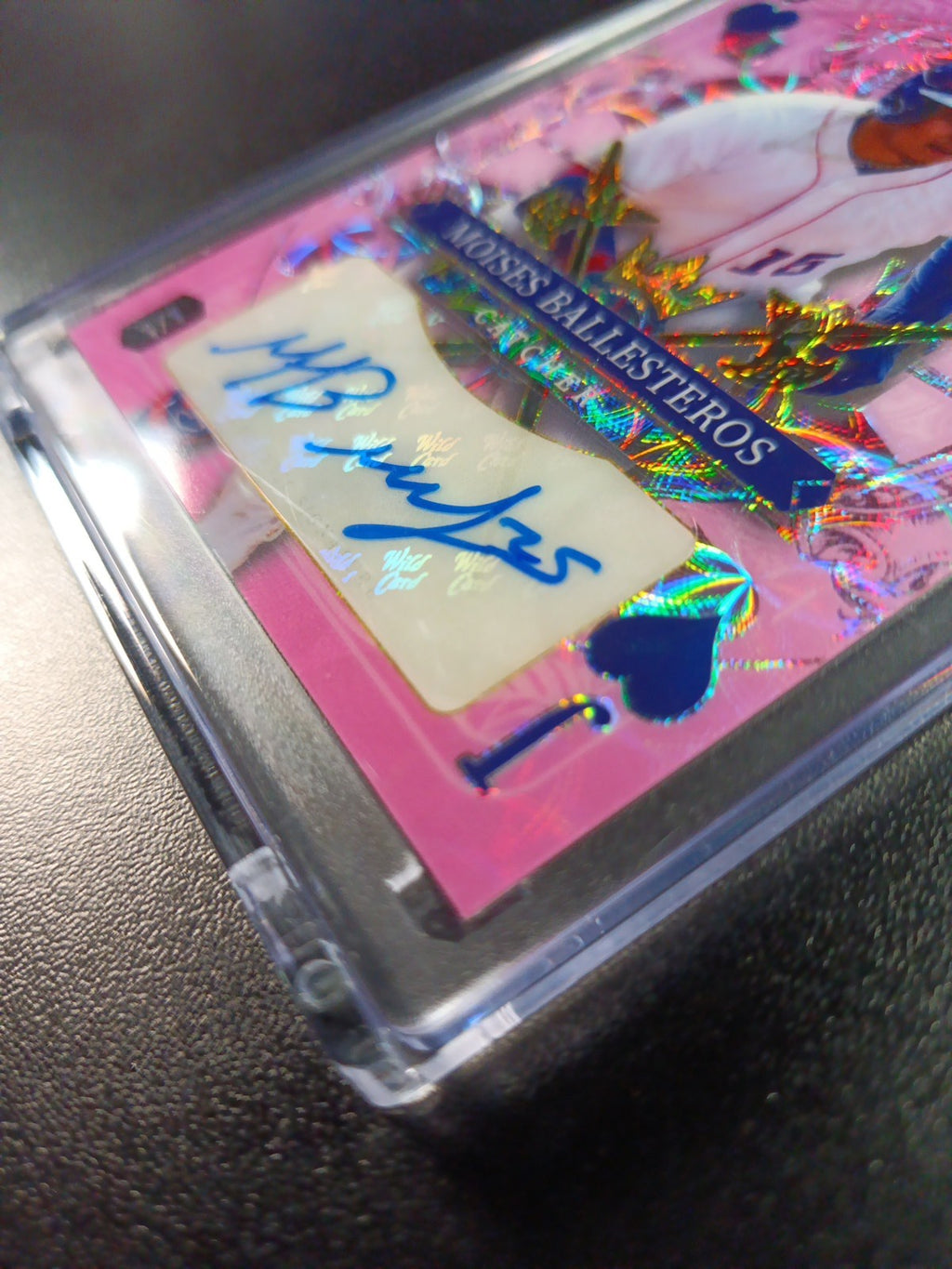 # 1/1 Autograph Moises Ballesteros Rookie Baseball Card Disco Prizm Refractor