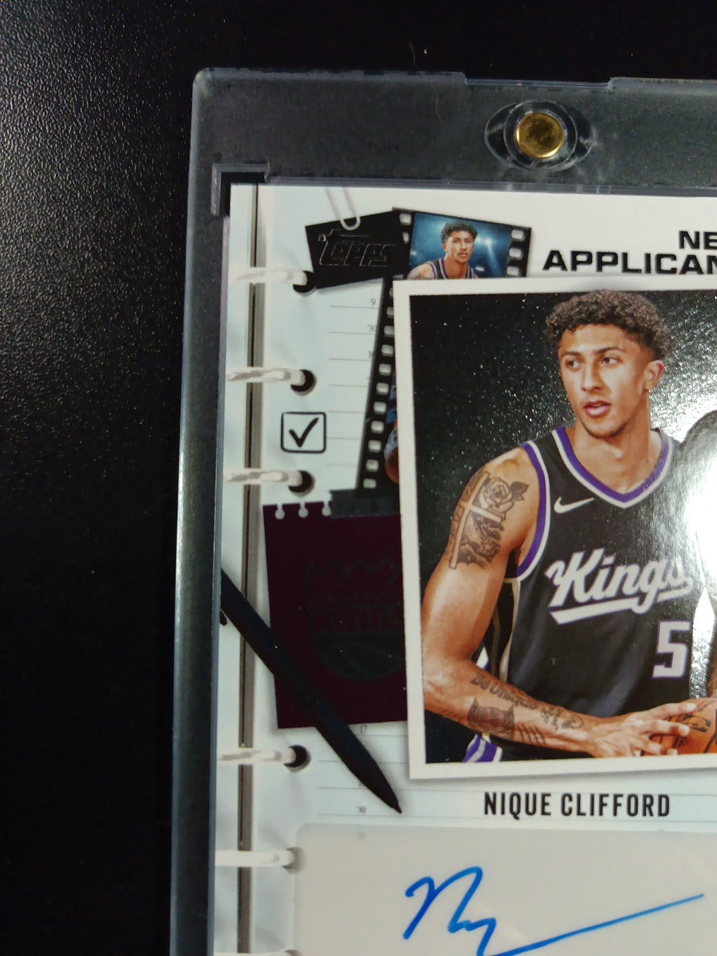 Rookie Autograph Nique Clifford New Applicant Card 2025-26 Topps Basketball NBA