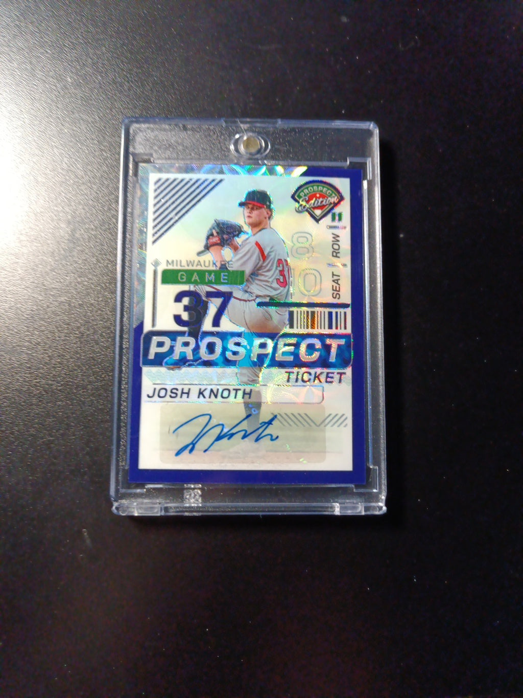 # /49 Prizm Autograph Josh Knoth Panini Prospect Rookie Baseball Card 2024