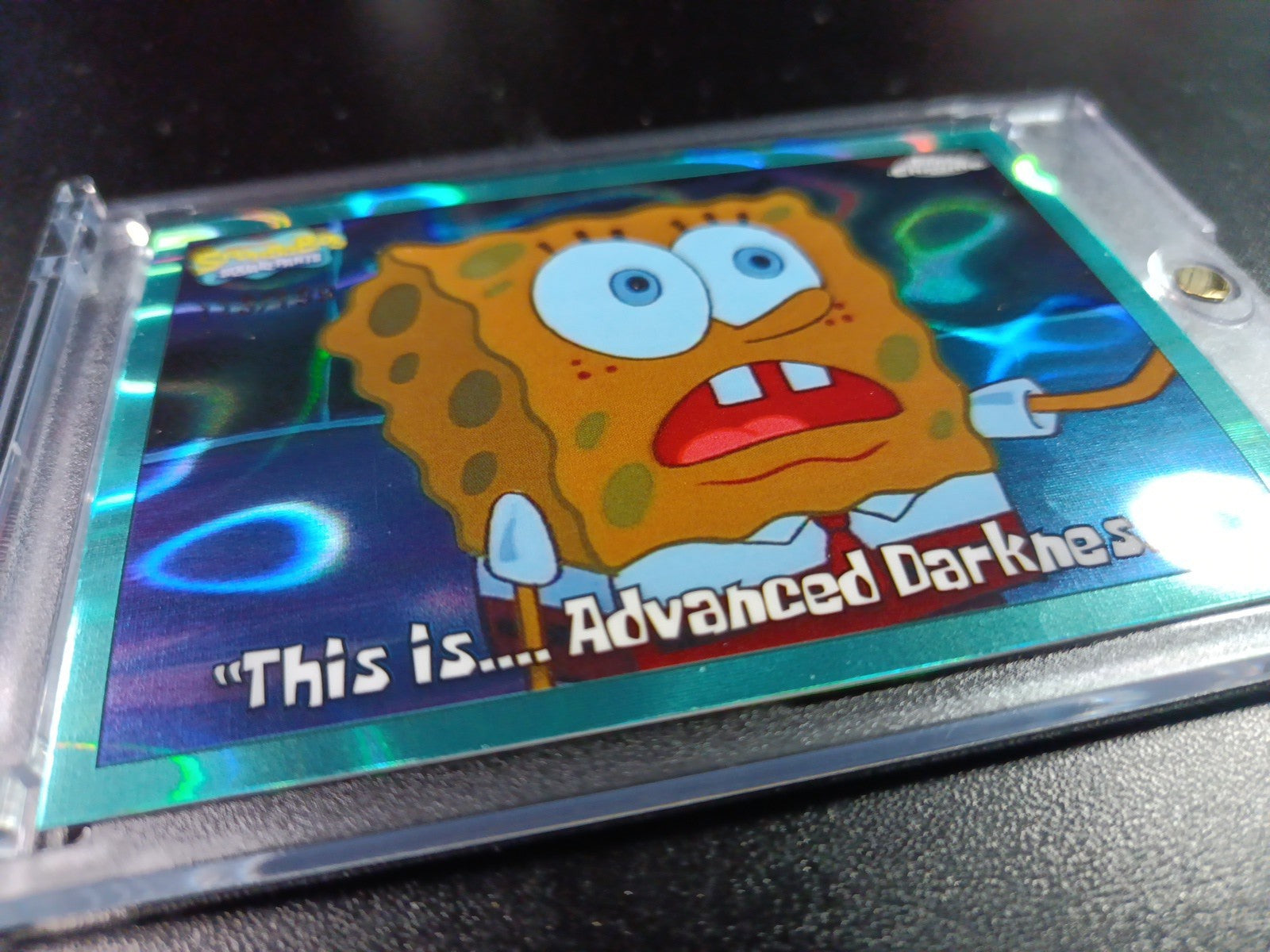 SpongeBob 113/199 This Is Advanced Darkness Aqua Lava Refractor Card Topps /199