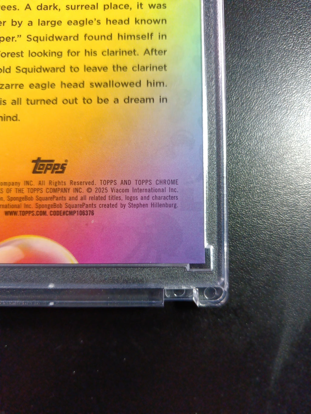 SpongeBob # 2/99 Blue Bubblefractor Wave The Horned Forest Card Topps Chrome /99