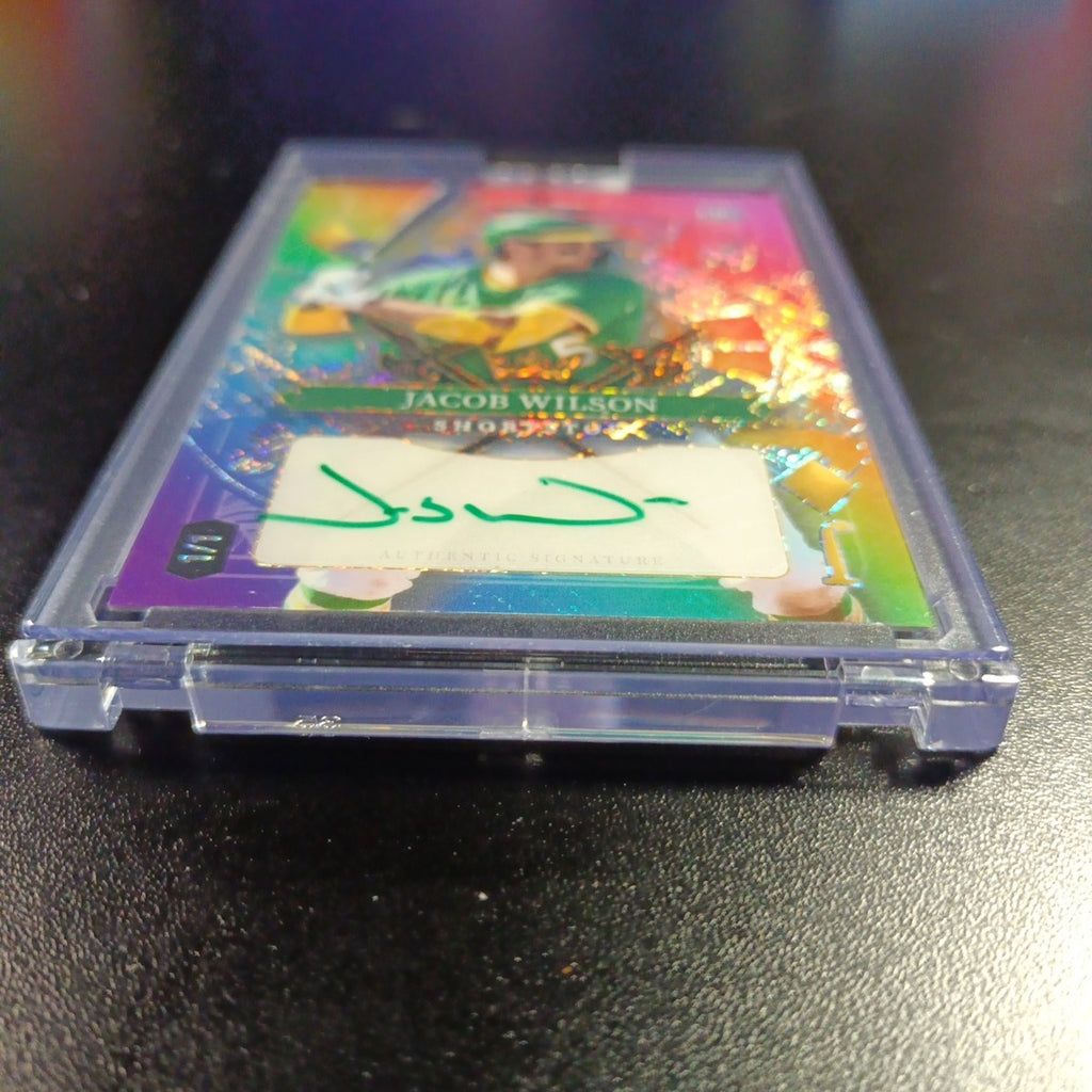 RARE # 1/1 Autograph Jacob Wilson Rainbow Prizm Rookie Baseball Wild Card /1