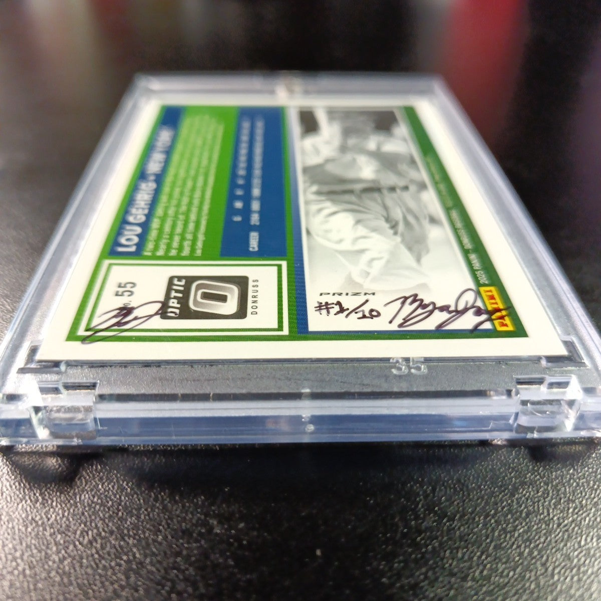 Lou Gehrig Prizm Artist Sketch Baseball Card Panini Donruss Optic