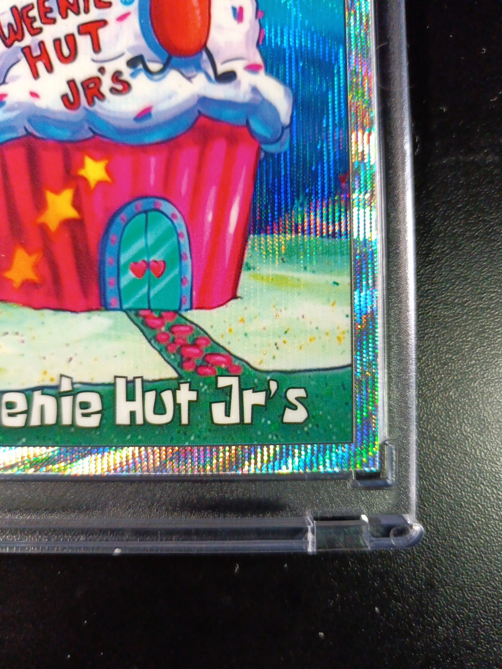 SpongeBob # 105/175 Silver Wave Refractor Weenie Hut Jr's Card Topps Chrome /175