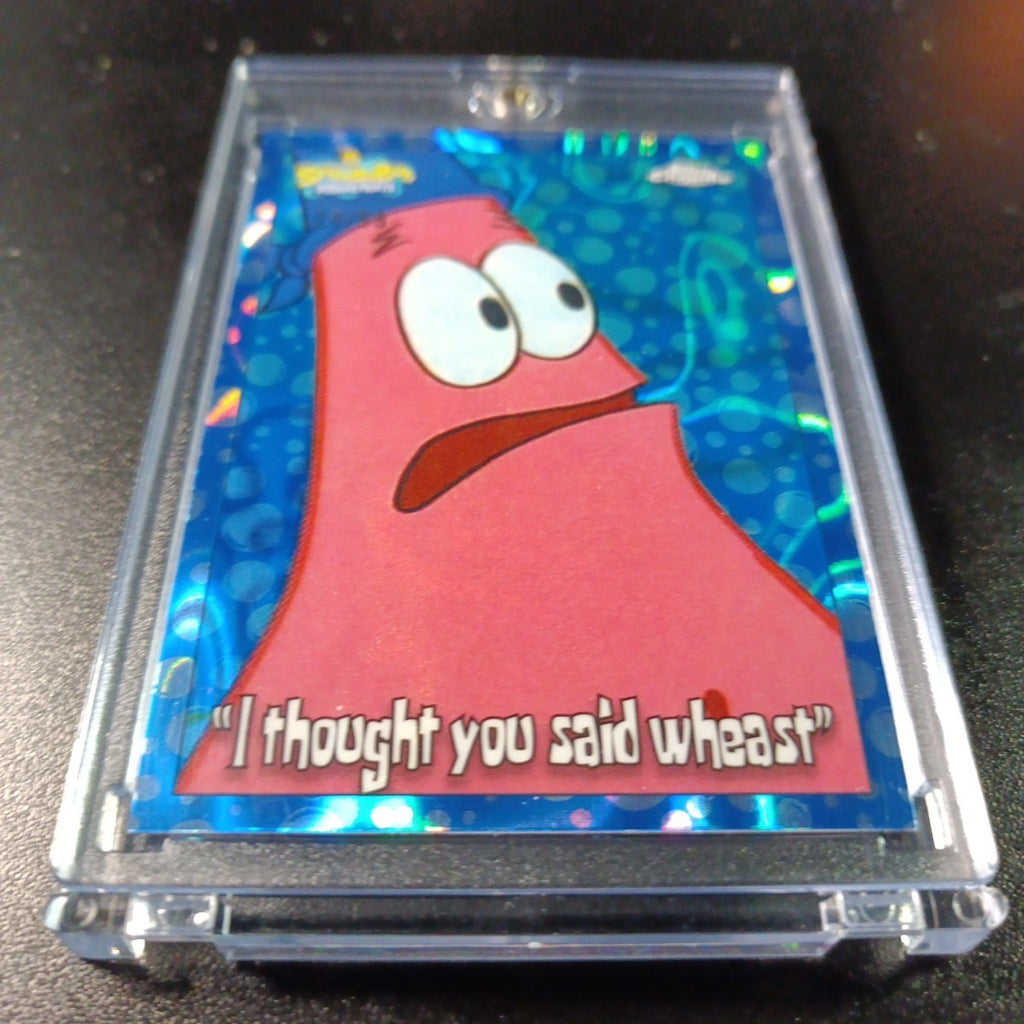 SpongeBob #29/99 Blue Bubble Refractor Patrick I Thought You Said Wheast Card 