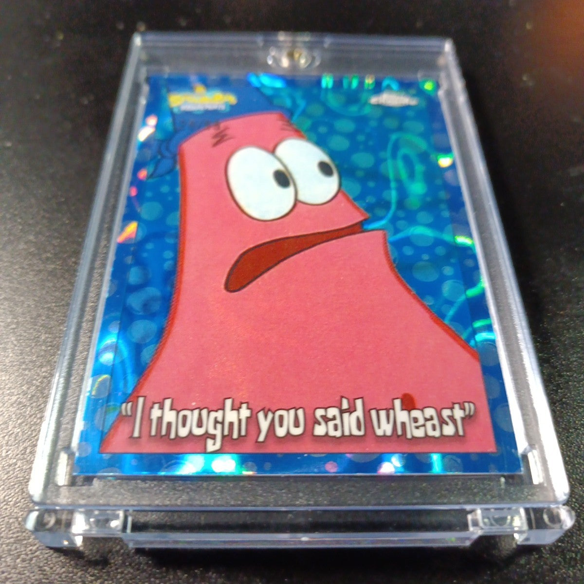 SpongeBob #29/99 Blue Bubble Refractor Patrick I Thought You Said Wheast Card 