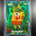 SpongeBob 11/199 SpongeGar LOW NUMBER Aqua Lava Refractor Card Topps Chrome /199