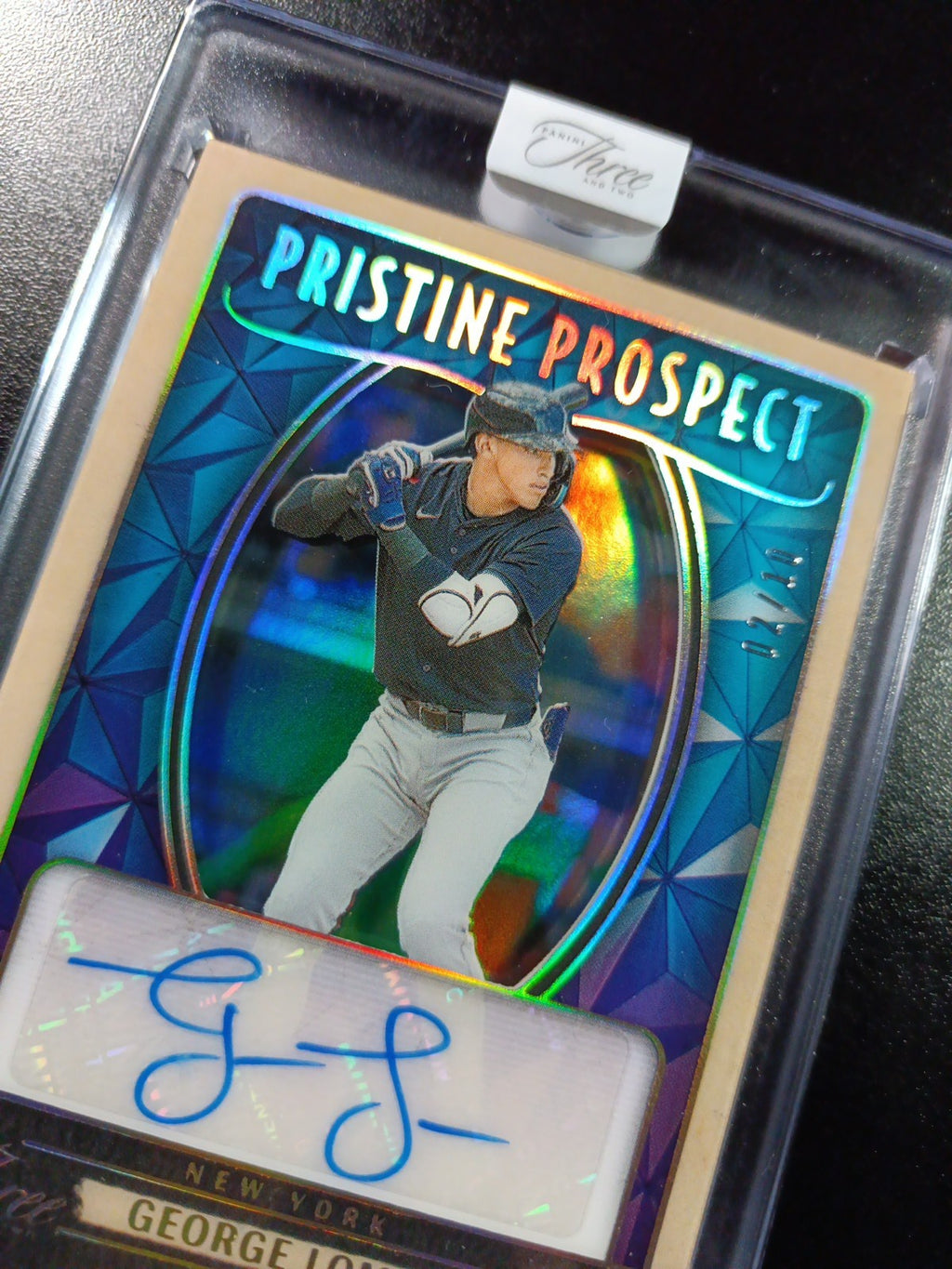 Autograph George Lombard Jr # 2/10 Gold Foil Panini W/ Case Yankees Rookie  /10