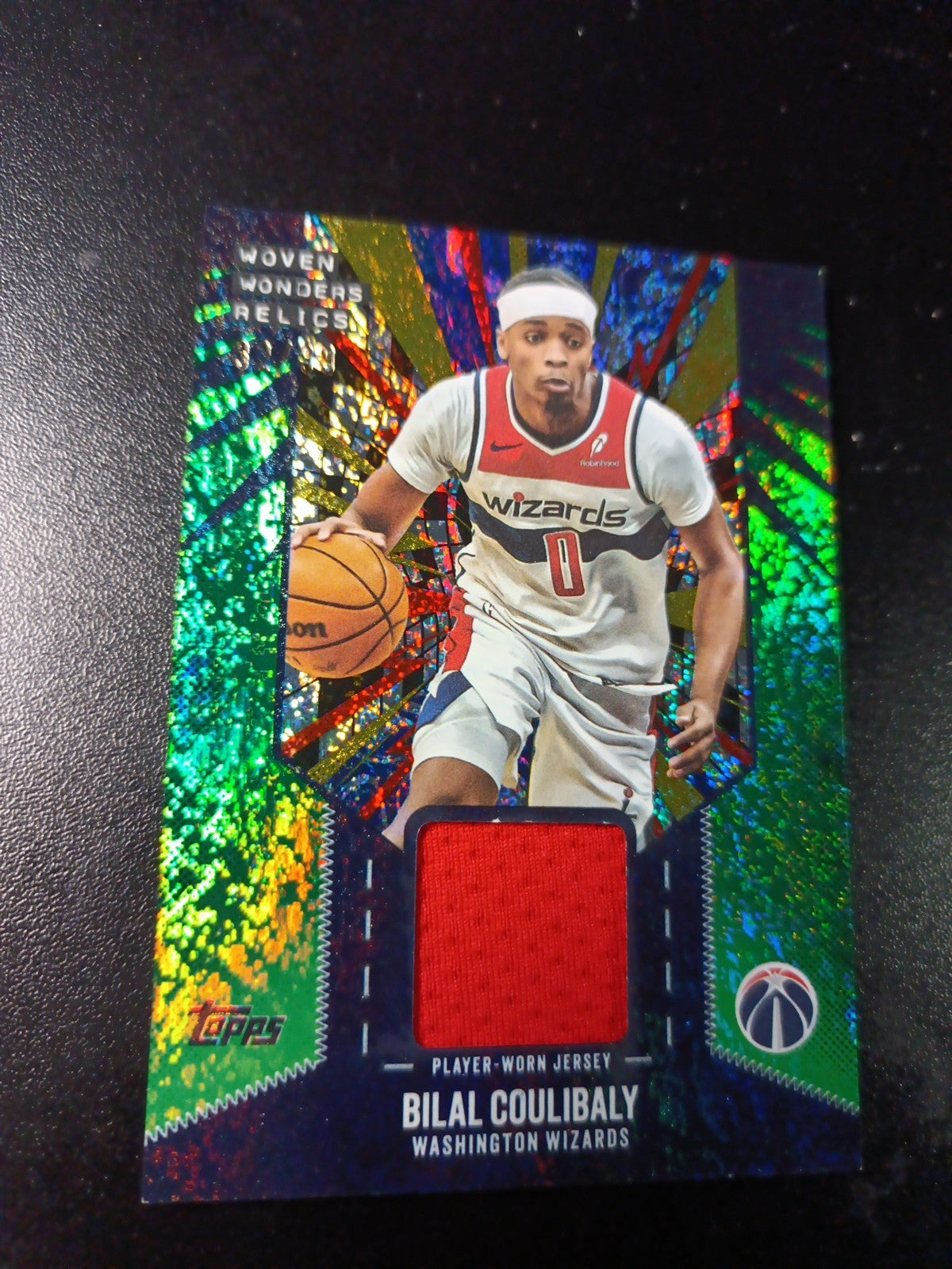 /99 Topps Basketball 2025-26 Card Bilal Coulibaly Jersey Patch Relic Green Prizm