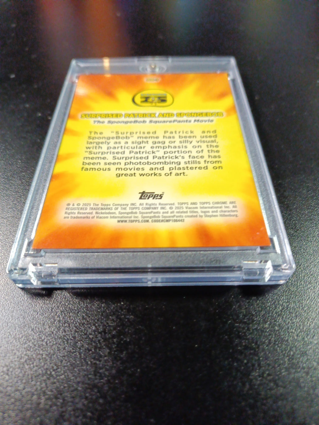 SpongeBob Masterful Memes Surprised Patrick & SpongeBob Card Topps Case Hit MM-7