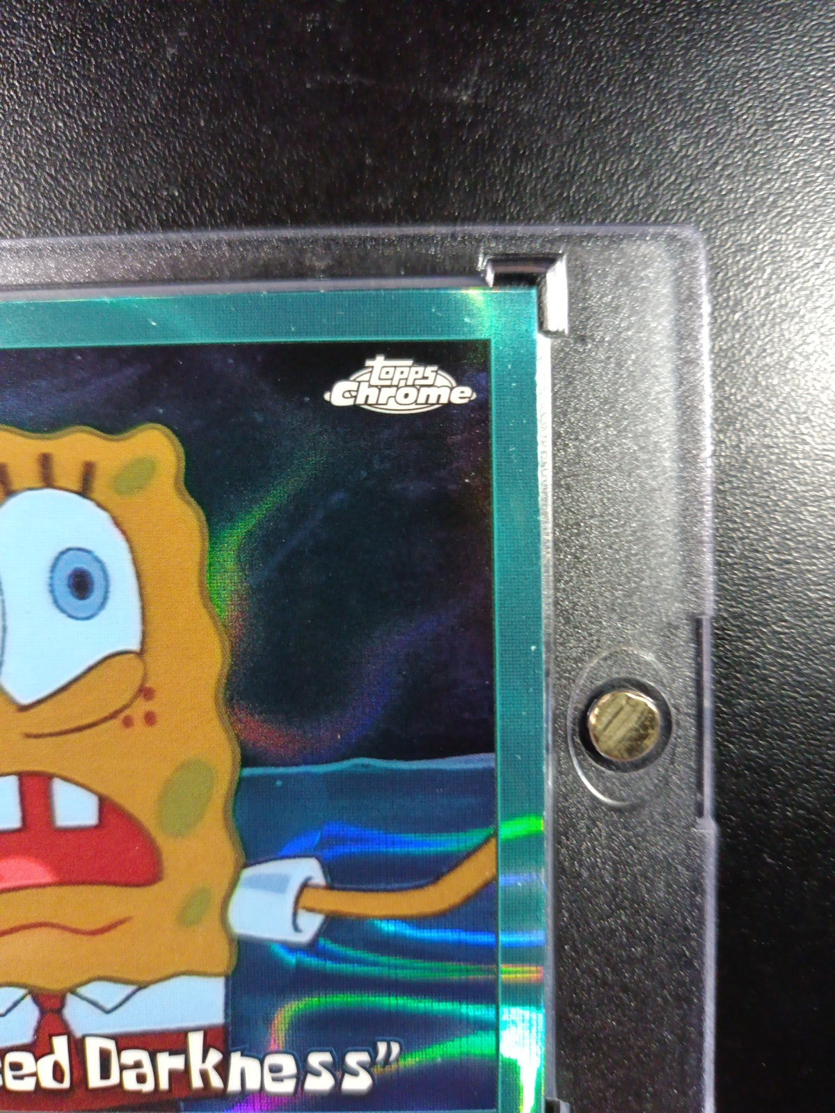 SpongeBob 113/199 This Is Advanced Darkness Aqua Lava Refractor Card Topps /199