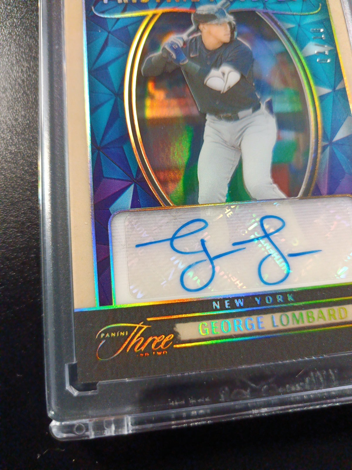 Autograph George Lombard Jr # 2/10 Gold Foil Panini W/ Case Yankees Rookie  /10