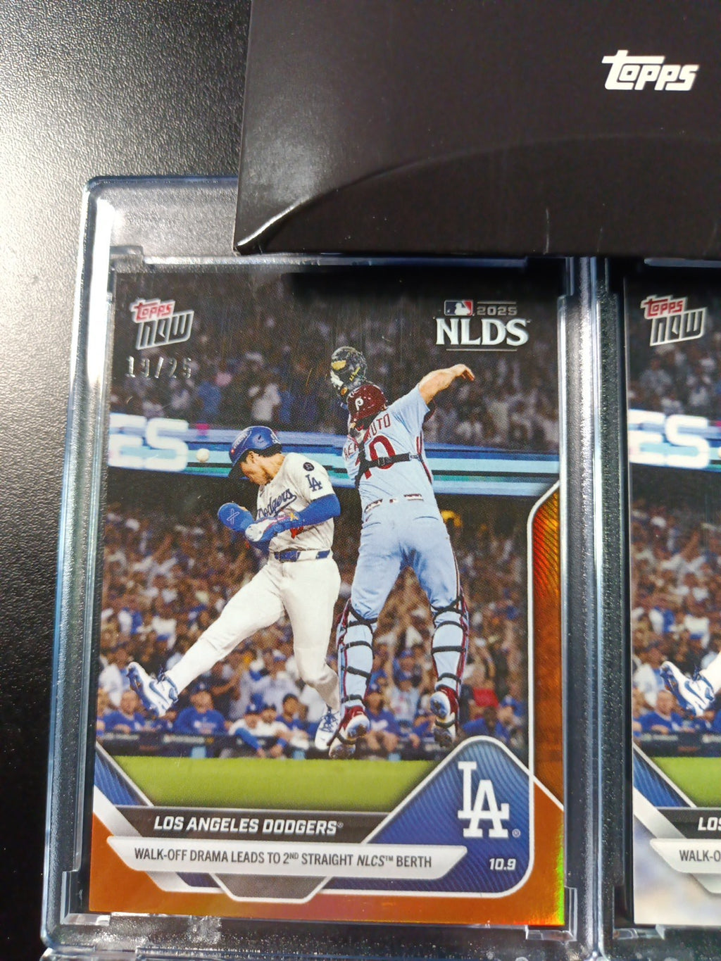 # /25 Orange Foil Topps NOW 847 Dodgers To World Series Case Hit Card Ohtani