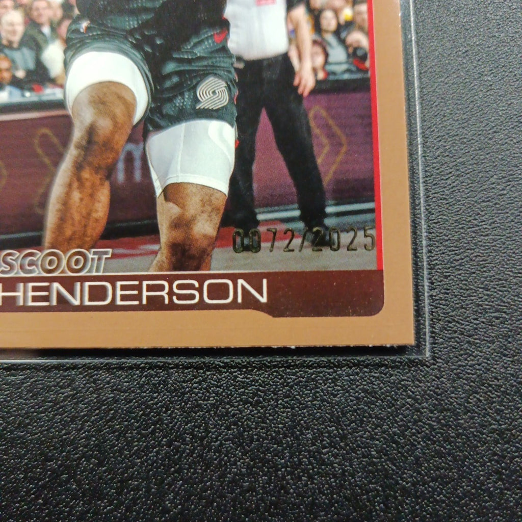# /2025 Gold Topps Basketball 2025-26 Card Scoot Henderson 0072/2025 Case Hit