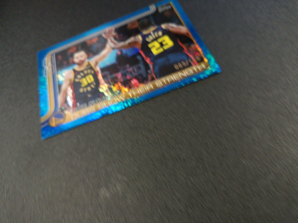 # /150 Topps Basketball 2025-26 Stephen Curry Dub Nation Blue Speck Prizm Dubs