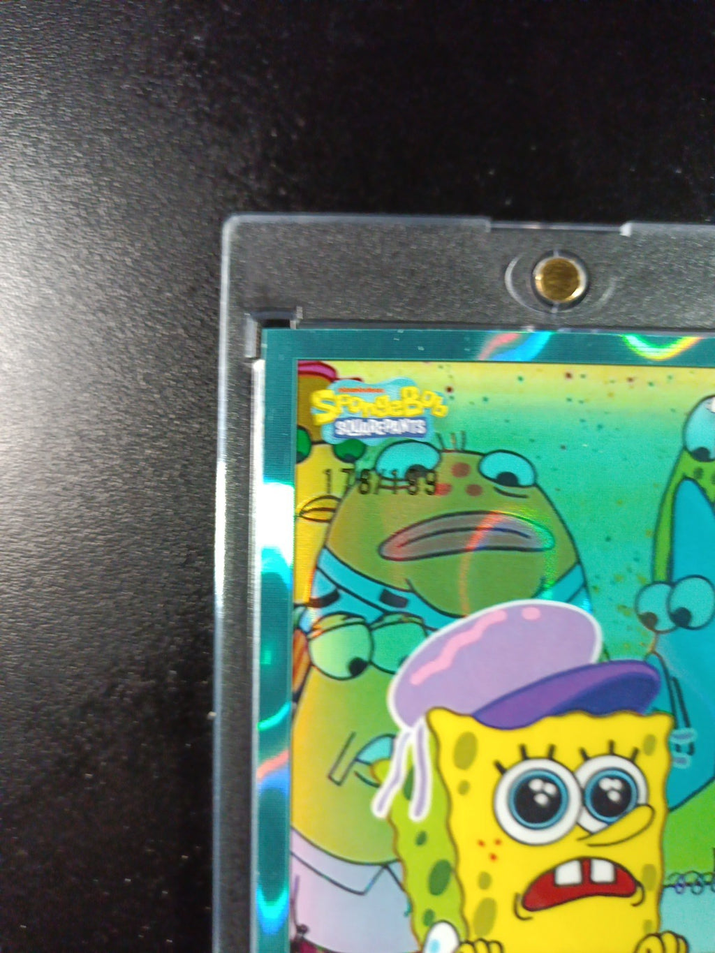SpongeBob 178/199 Hi Kevin Jellyfish Hat Aqua Lava Refractor Card Topps /199