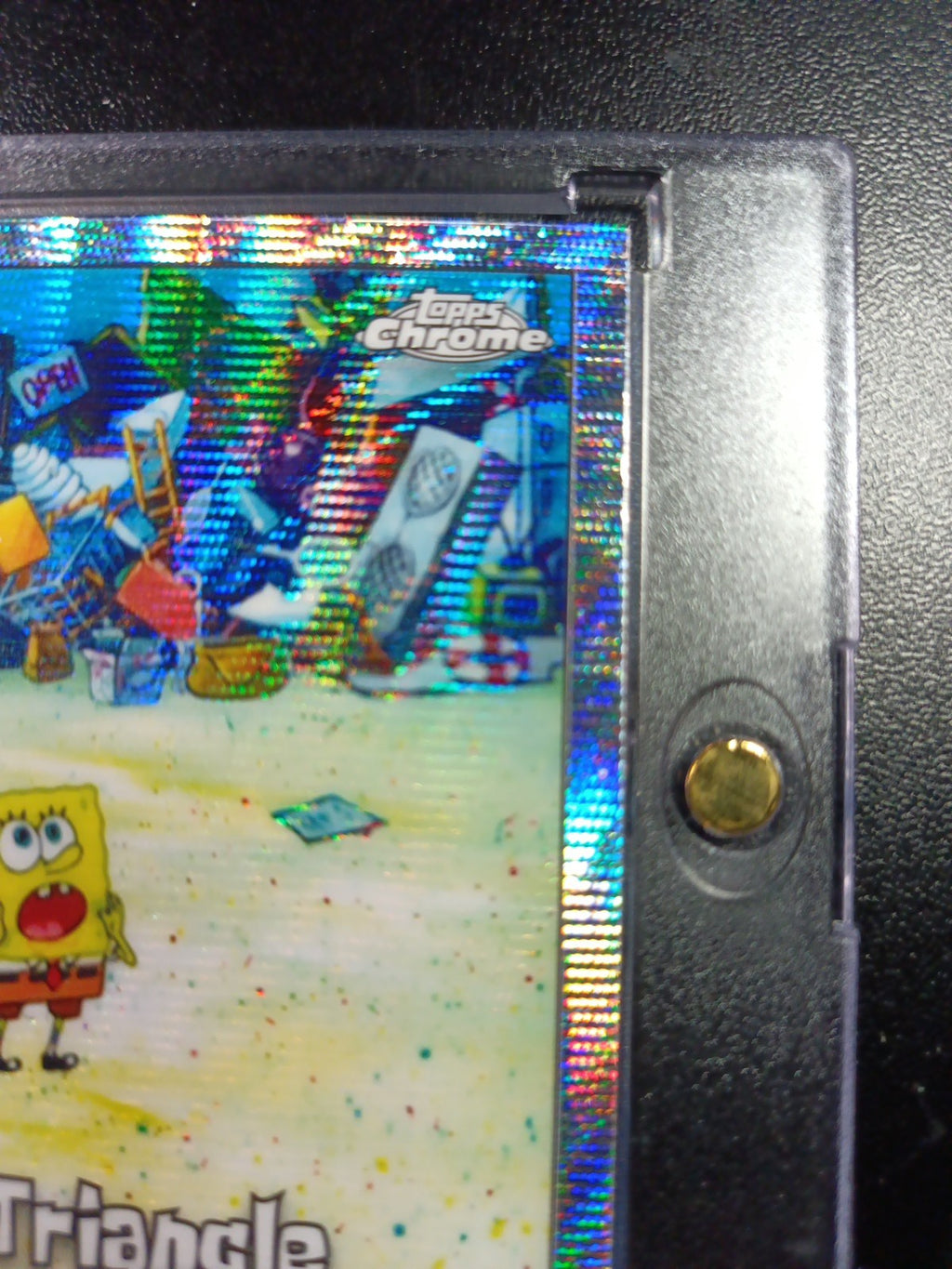 SpongeBob # 152/175 Silver Wave Refractor Bikini Bottom Triangle Card Topps /175