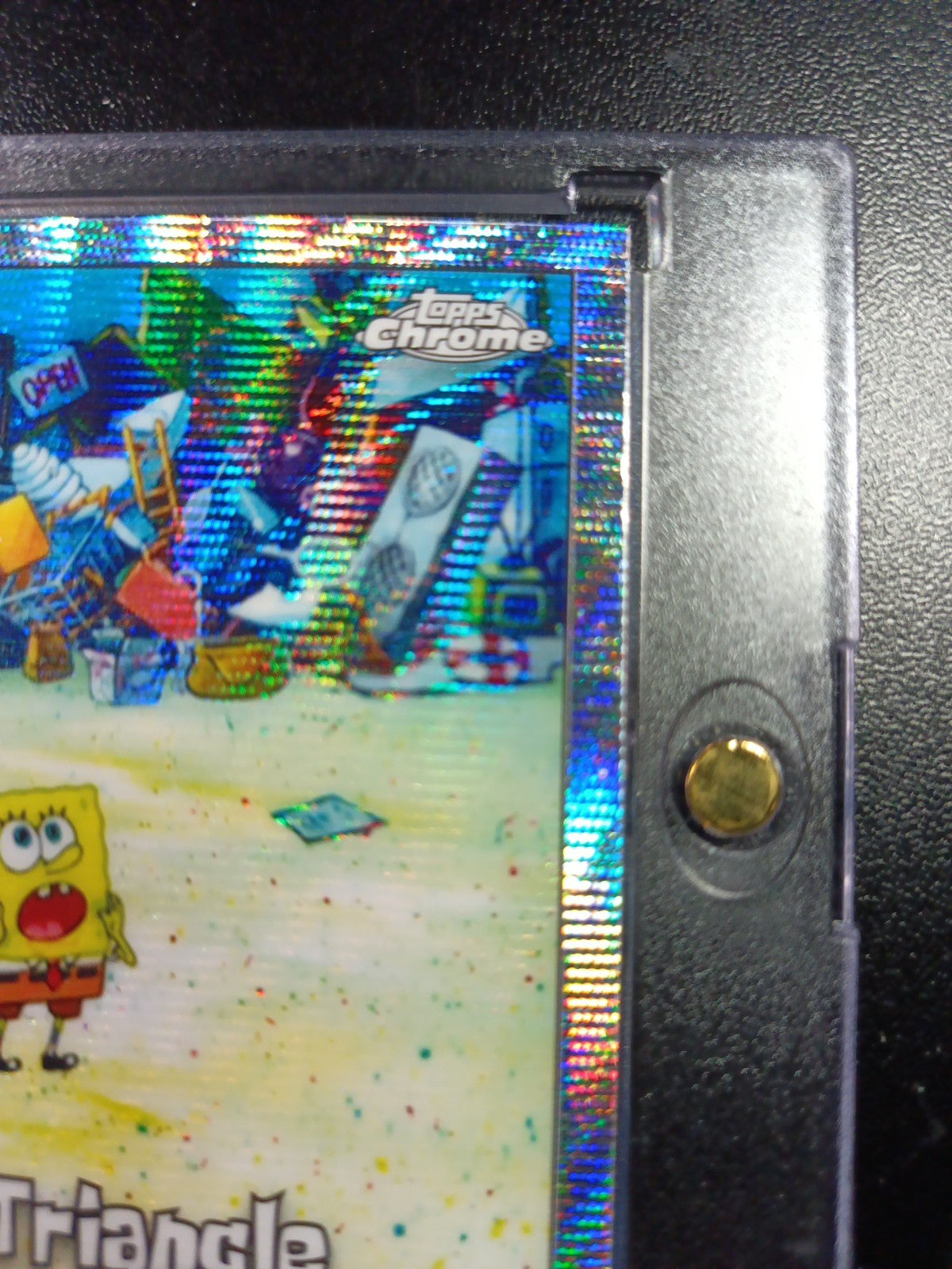 SpongeBob # 152/175 Silver Wave Refractor Bikini Bottom Triangle Card Topps /175