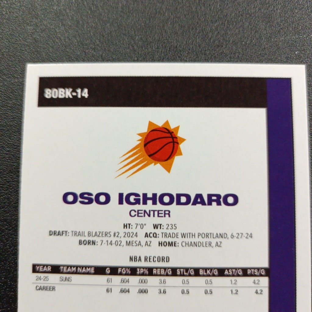 2025-26 Topps Basketball Card Oso Ighodaro Silver Foil 45th Anniversary