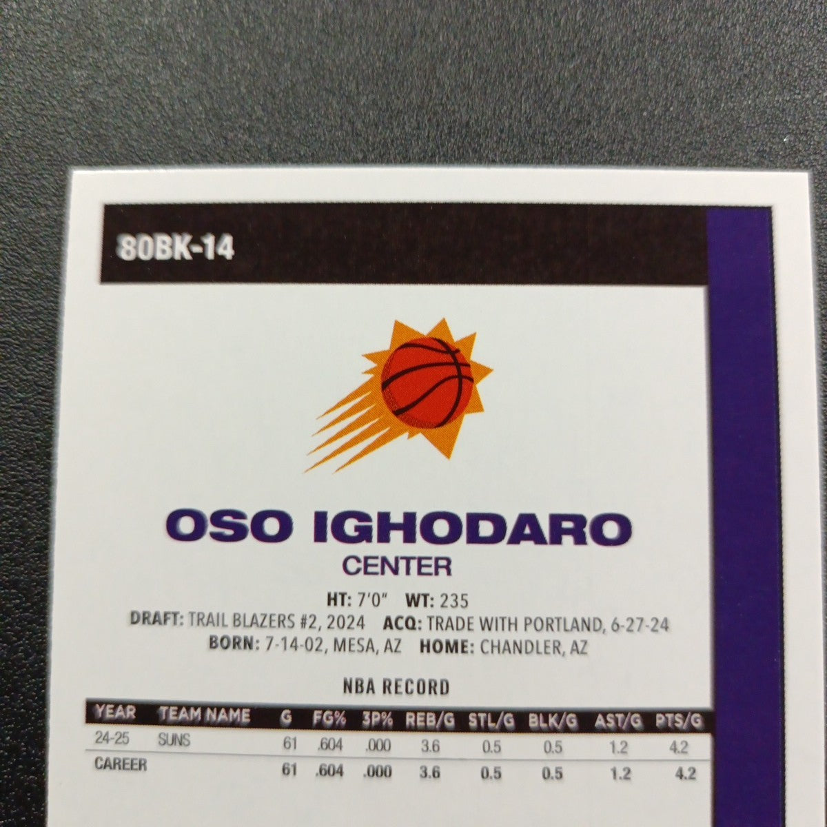 2025-26 Topps Basketball Card Oso Ighodaro Silver Foil 45th Anniversary