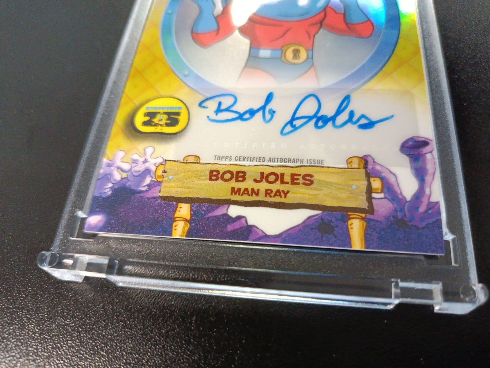 SpongeBob Autograph Man Ray Bob Joles Topps Chrome 2025 Refractor Card