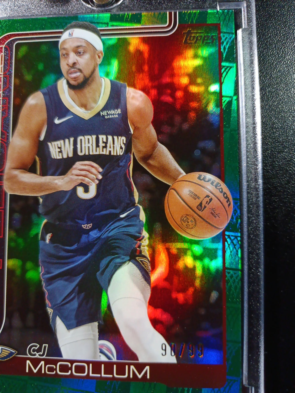 /99 Aj McCollum Season Tip Off Green Logofractor Card 2025-26 Topps Basketball