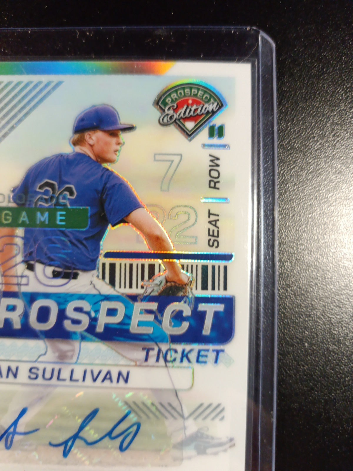 Autograph Sean Sullivan Colorado Rockies Rookie Prizm Baseball Card Panini