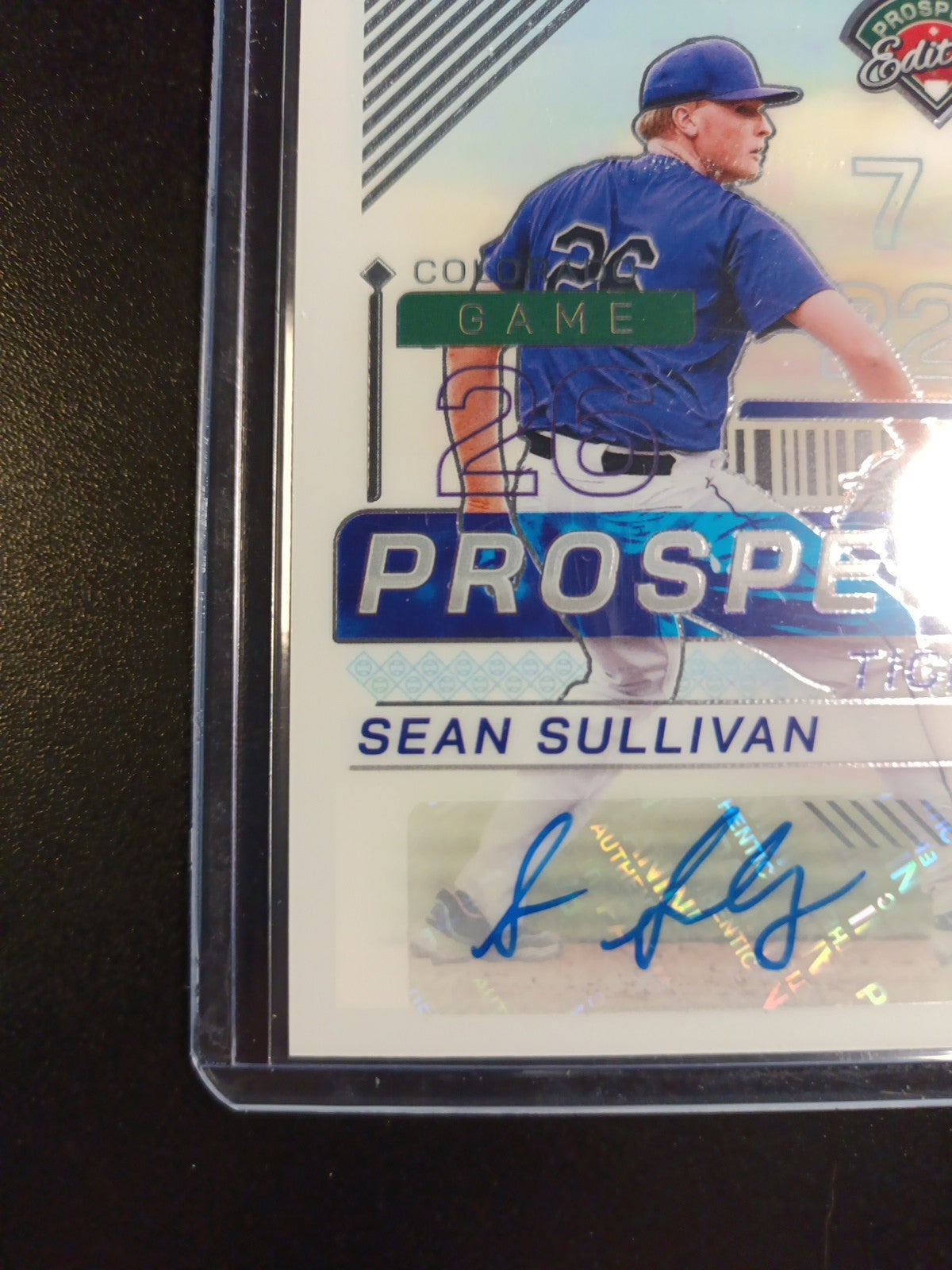 Autograph Sean Sullivan Colorado Rockies Rookie Baseball Card Panini