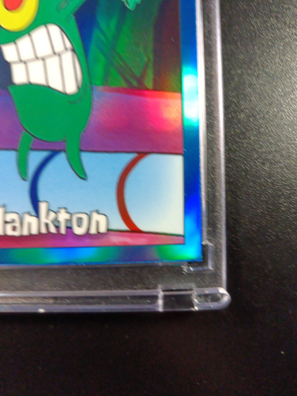 SpongeBob 116/150 Plankton Chum Bucket Blue Refractor Card Topps /150
