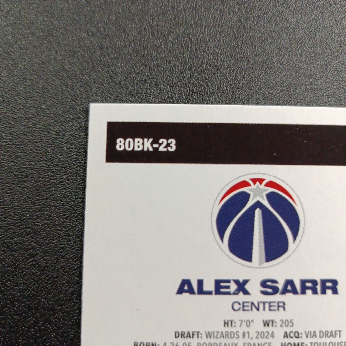 2025-26 Topps Basketball Card Alex Sarr Silver Foil 45th Anniversary