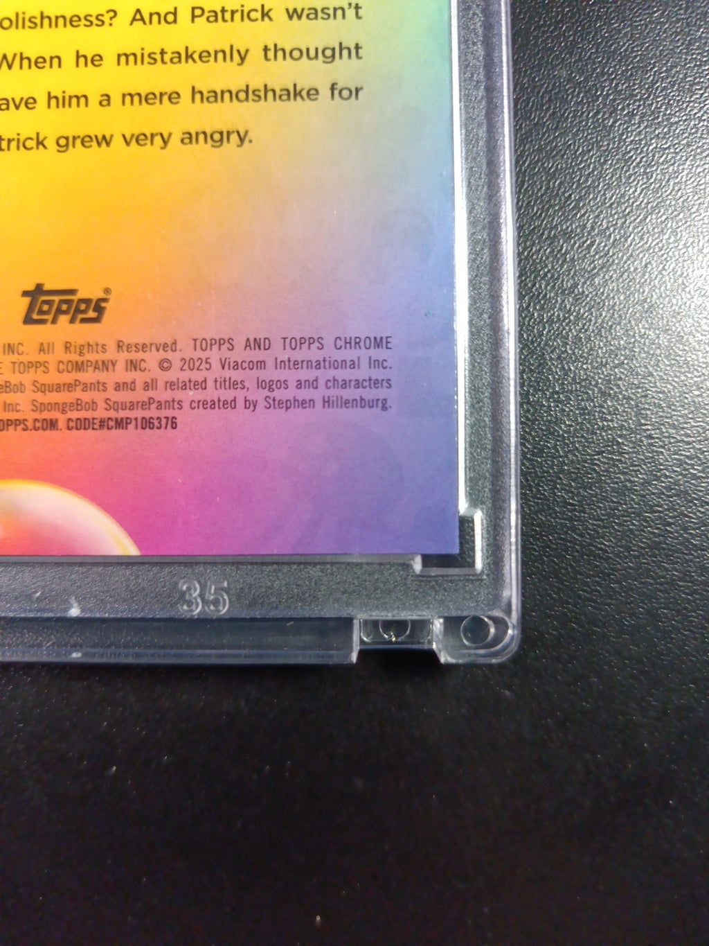 SpongeBob # 31/199 Patrick Star Aqua Lava Refractor Card Topps Case Hit /199