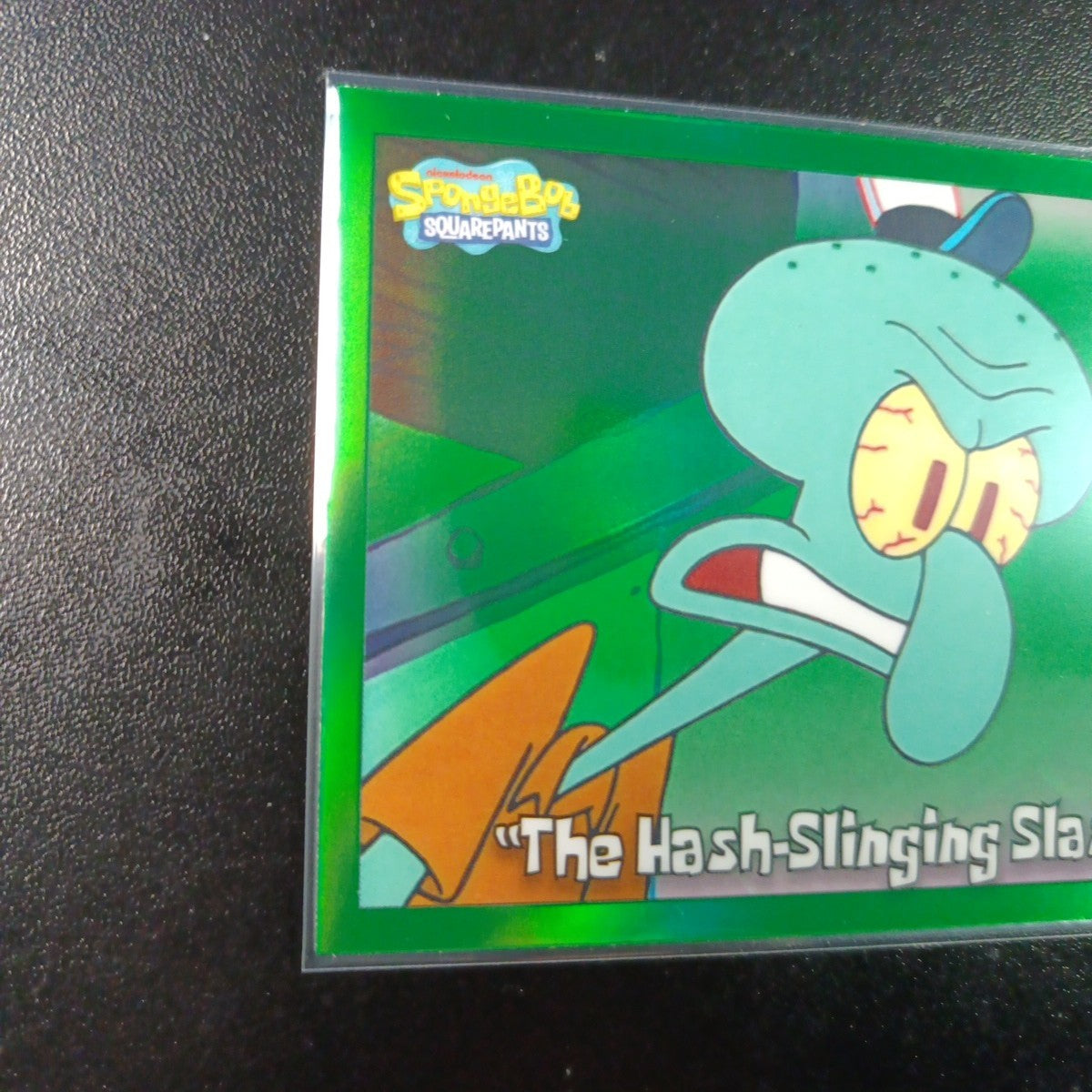 SpongeBob Squidward Green Kelp Refractor The Hash Slinging Hasher Card Topps